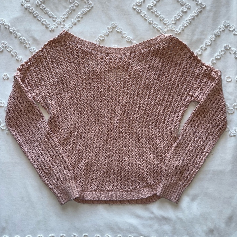 Hollister Pink Oversized Knit Top